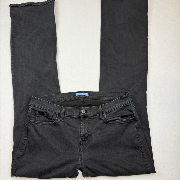 7 For All Mankind Size 32 Waist Black Straight Leg Jeans - Picture 2 of 4